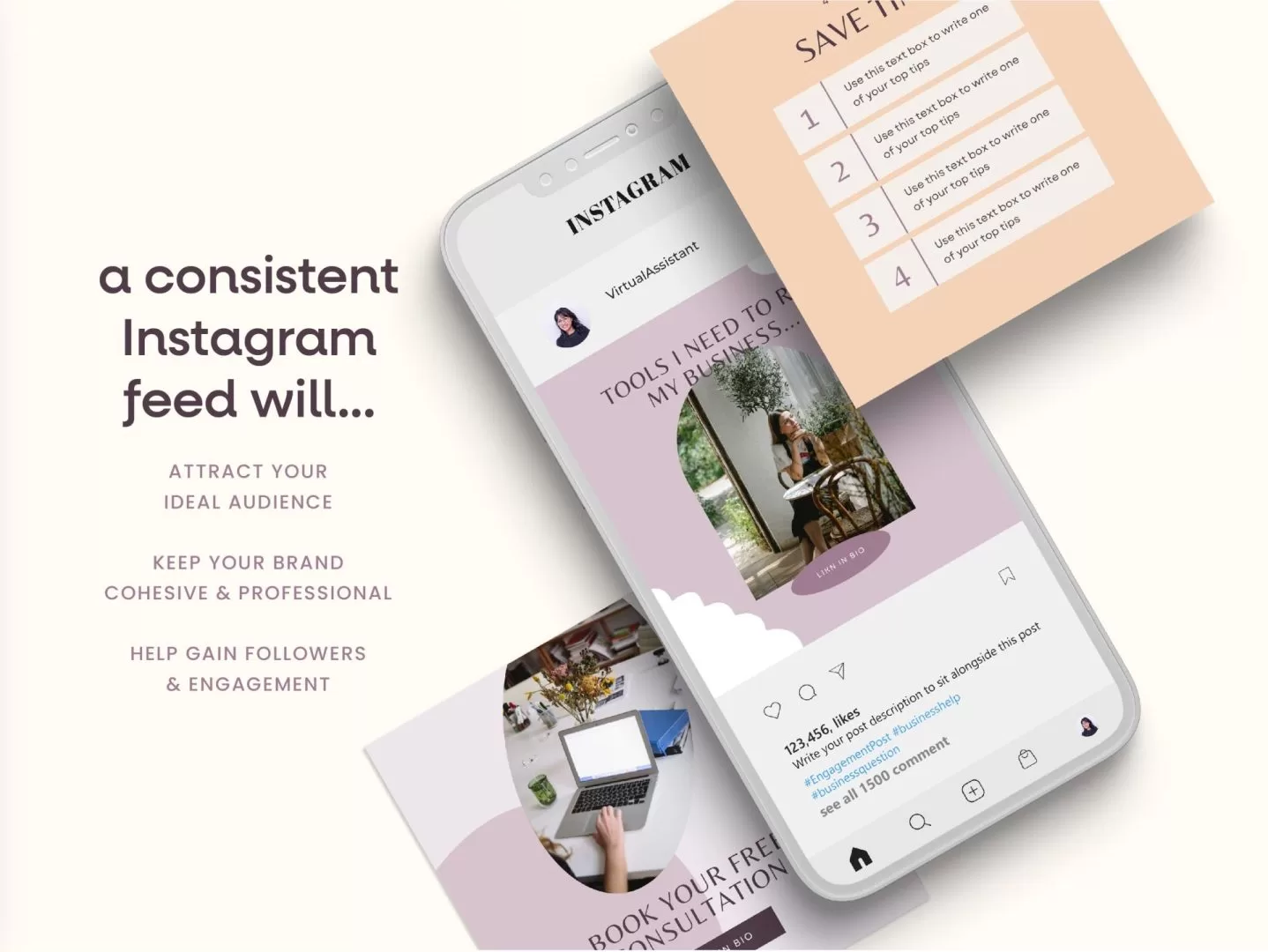 Virtual Assistant Instagram Canva Templates
