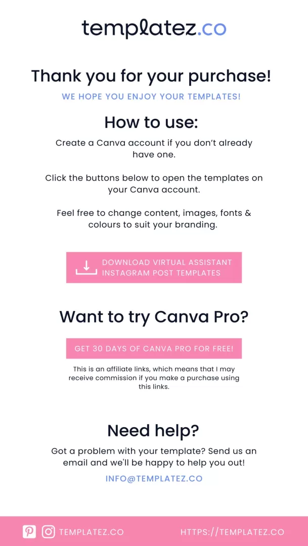 Neural Virtual Assistant Instagram Post Templates - Canva Links