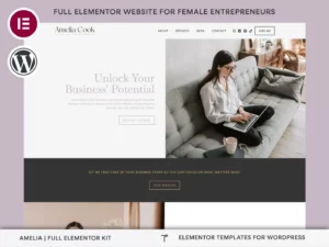 Amelia Cook Elementor Template Kit 1