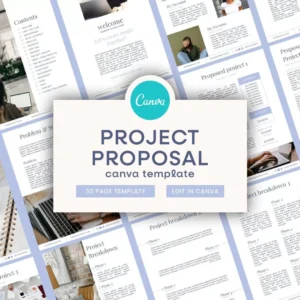 Blue Project Proposal Canva Template 1