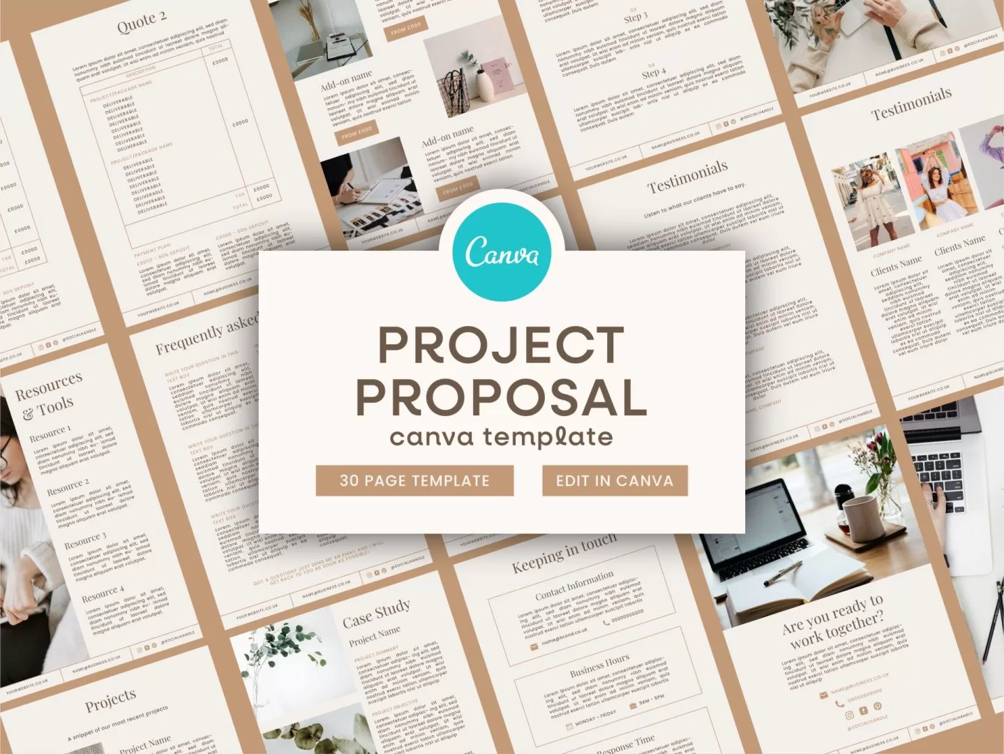 Brown Project Proposal Canva Template 1