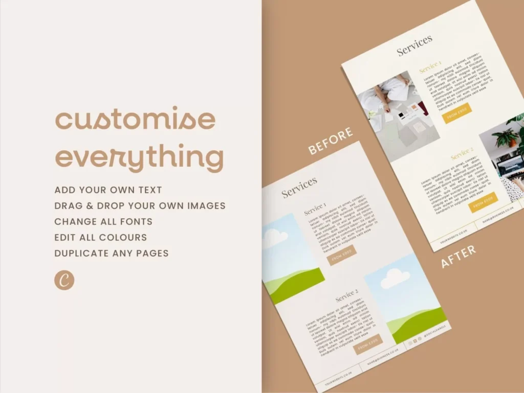 Brown Service & Pricing Guide Canva Template 6