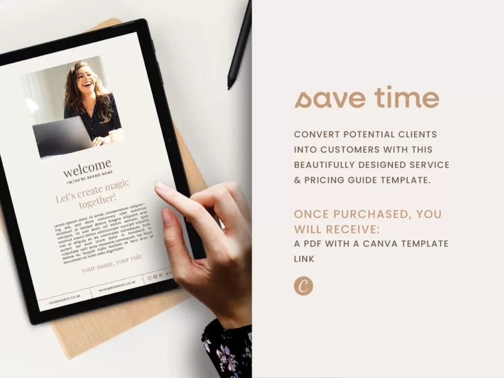 Brown Service & Pricing Guide Canva Template 5