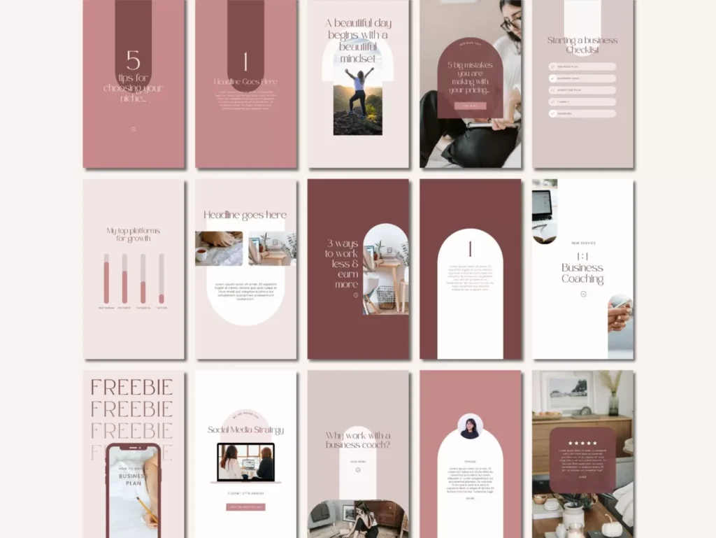 Pink Business Coach Instagram Template Stories 2