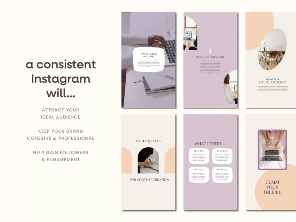 Lilac Virtual Assistant Instagram Template Stories 3