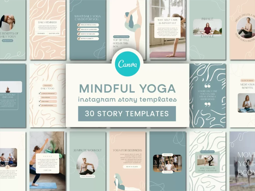 Mindful Yoga Instagram Template Stories 1