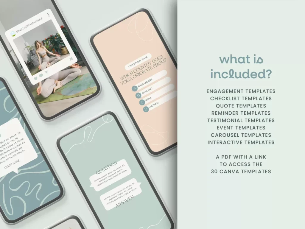 Mindful Yoga Instagram Template Stories 5