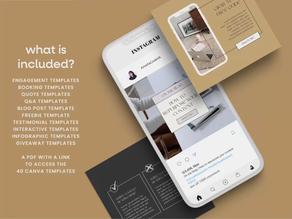 Modern Virtual Assistant Instagram Template Posts 5