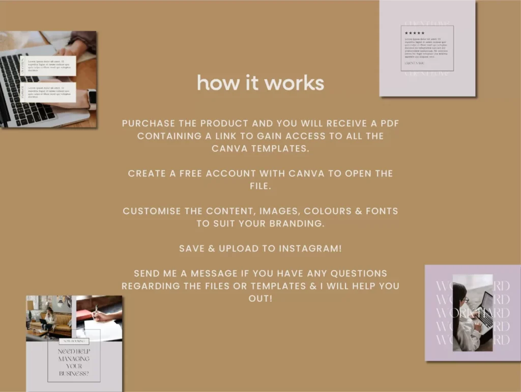 Modern Virtual Assistant Instagram Template Posts 4