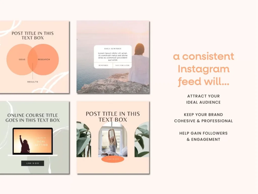 Peach Engaging Instagram Template Posts 3
