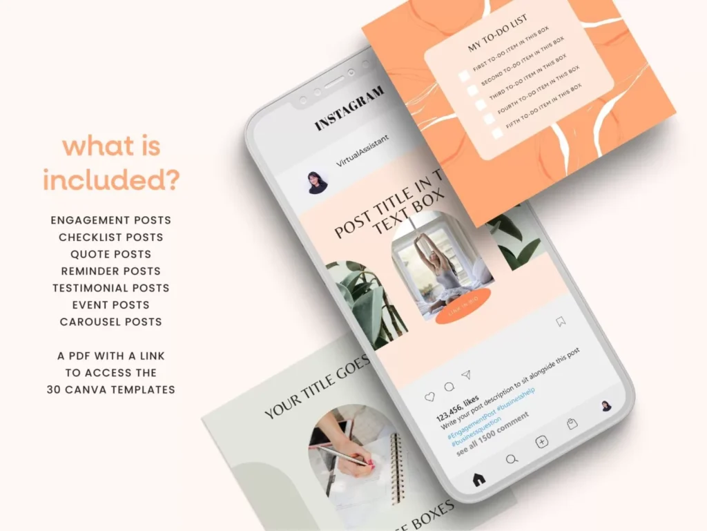 Peach Engaging Instagram Template Posts 5