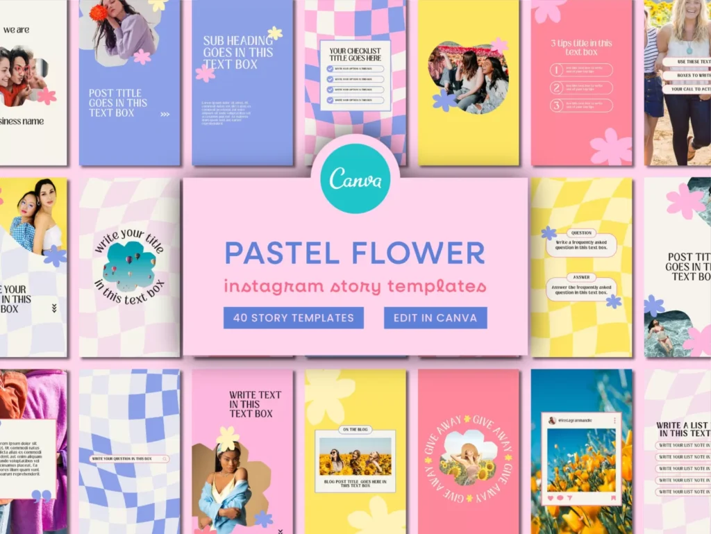 Pastel Flower Instagram Template Stories 1