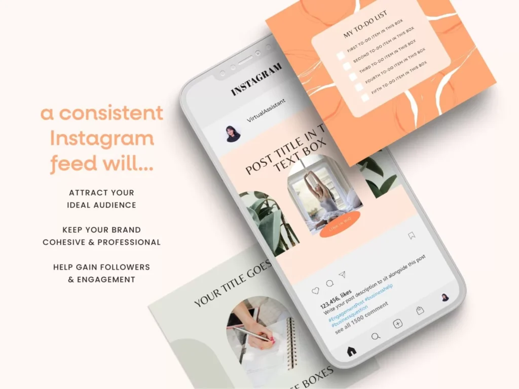 Peach Engaging Instagram Template Bundle 7