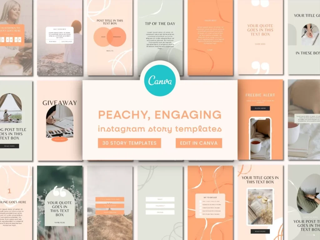Peach Engaging Instagram Template Stories 1