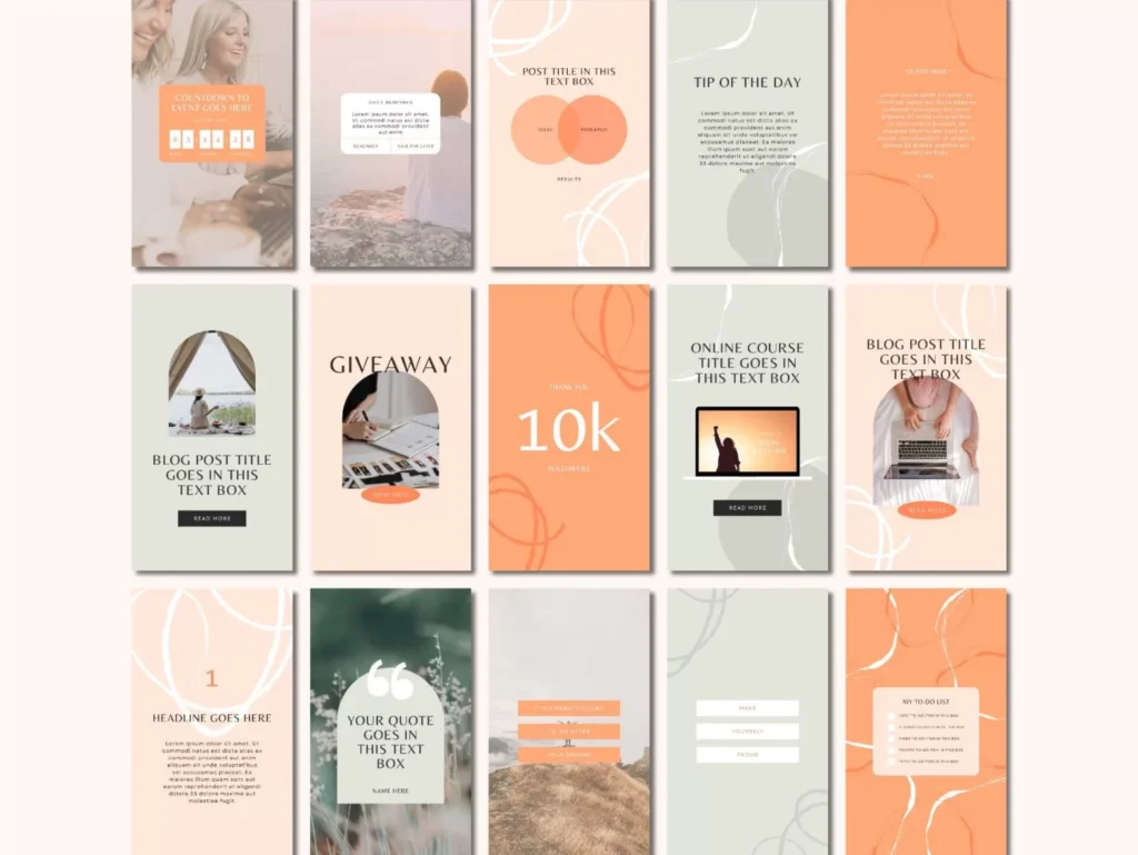 Peach Engaging Instagram Template Stories 2