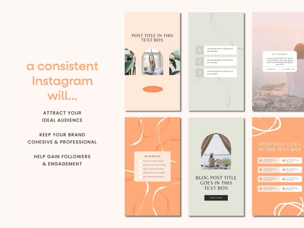 Peach Engaging Instagram Template Stories 5