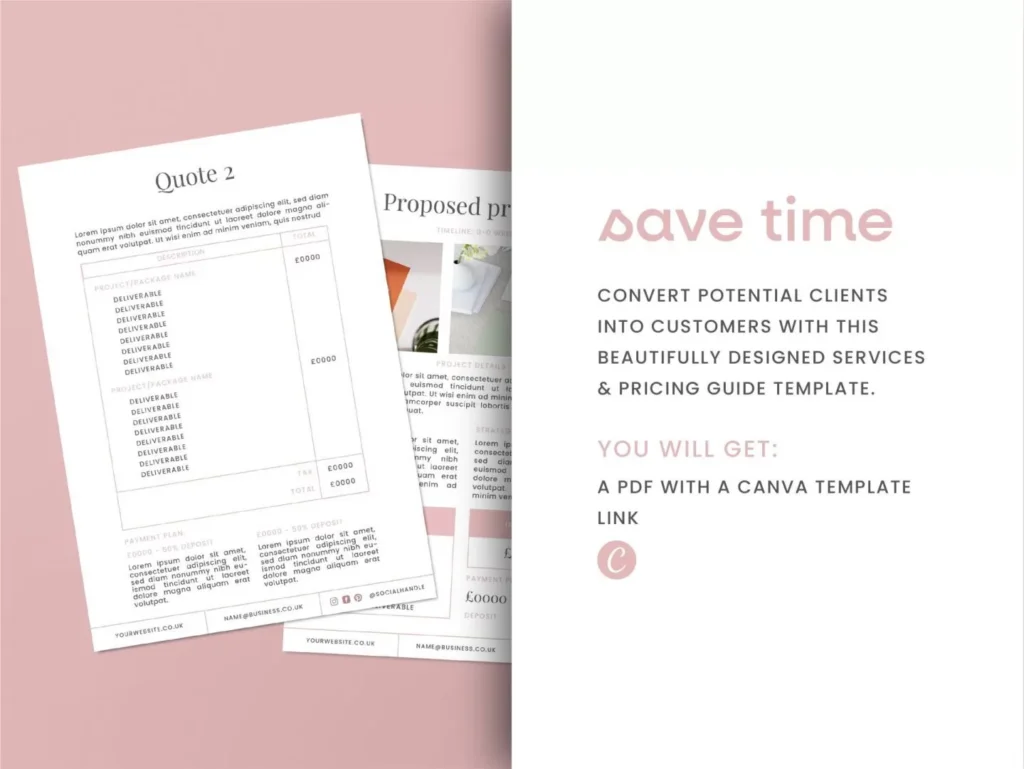Pink Project Proposal Canva Template 6