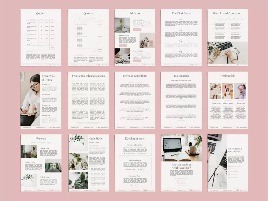 Pink Project Proposal Canva Template 2