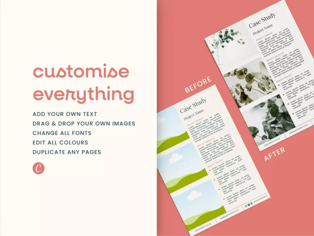 Coral Service & Pricing Guide Canva Template 5