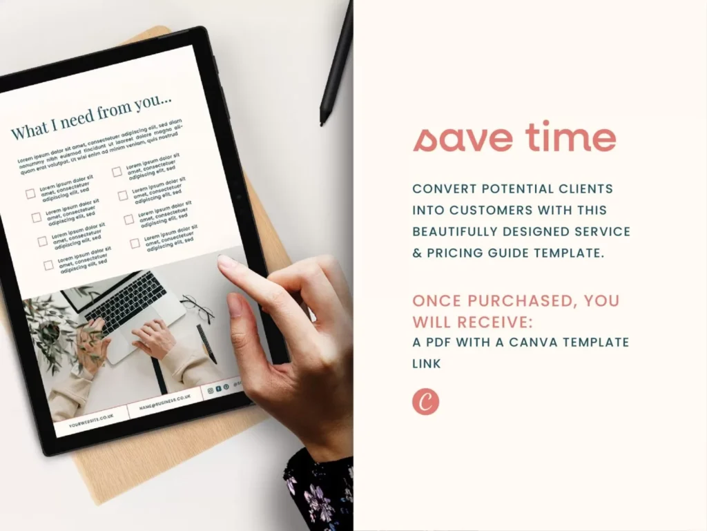 Coral Service & Pricing Guide Canva Template 6