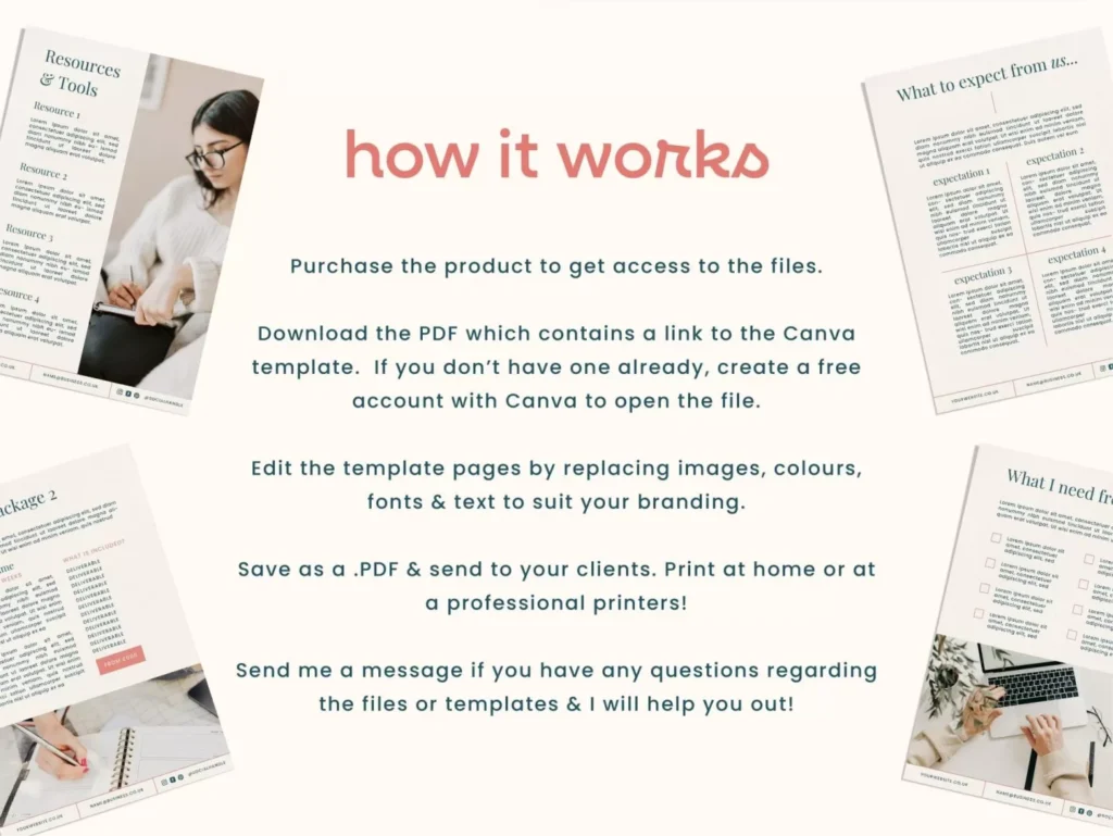 Coral Service & Pricing Guide Canva Template 7