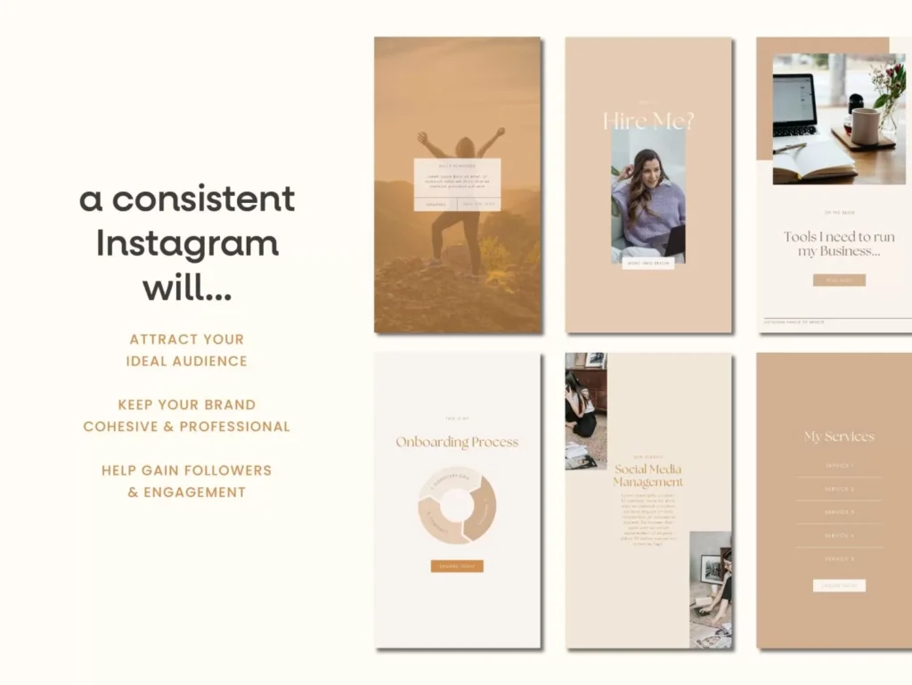 Neutral Virtual Assistant Instagram Template Stories 5