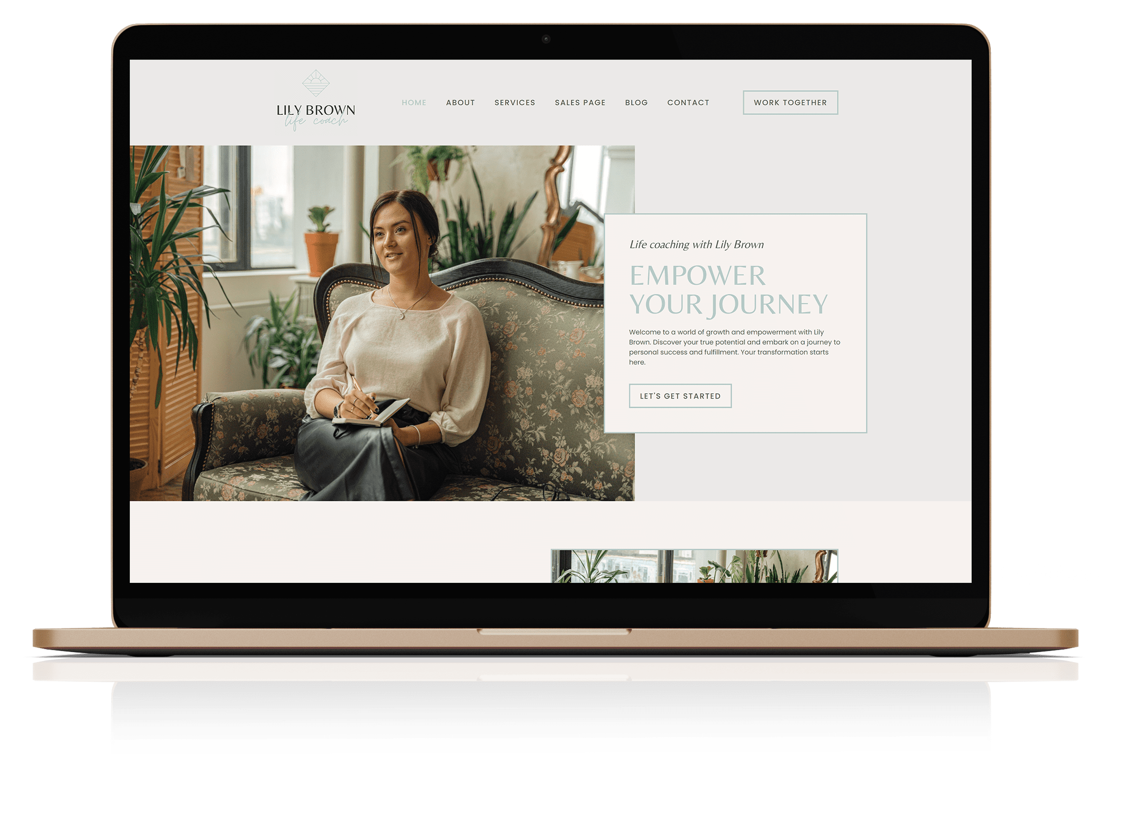 Lily Brown Website Home Mock Up