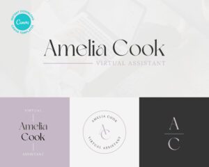 Editable Logo Canva Template - Virtual Assistant 1