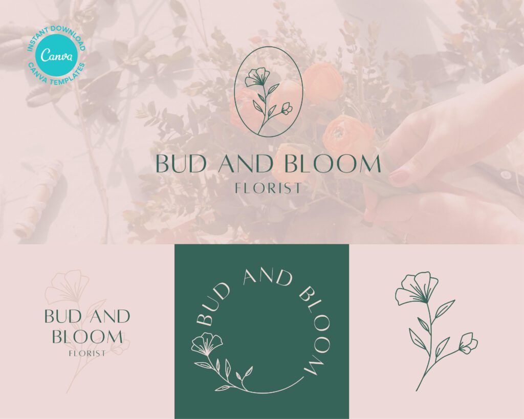 Customisable Canva Logo Template - Florist Logo 1