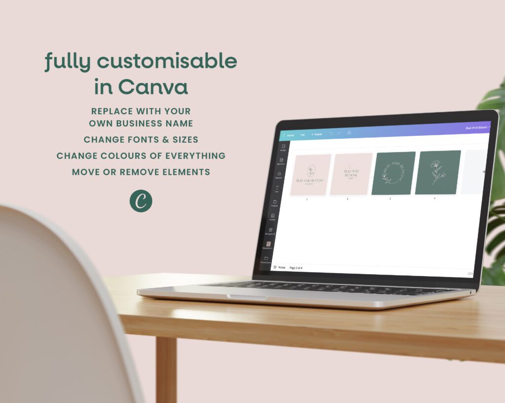 Customisable Canva Logo Template - Florist Logo 5