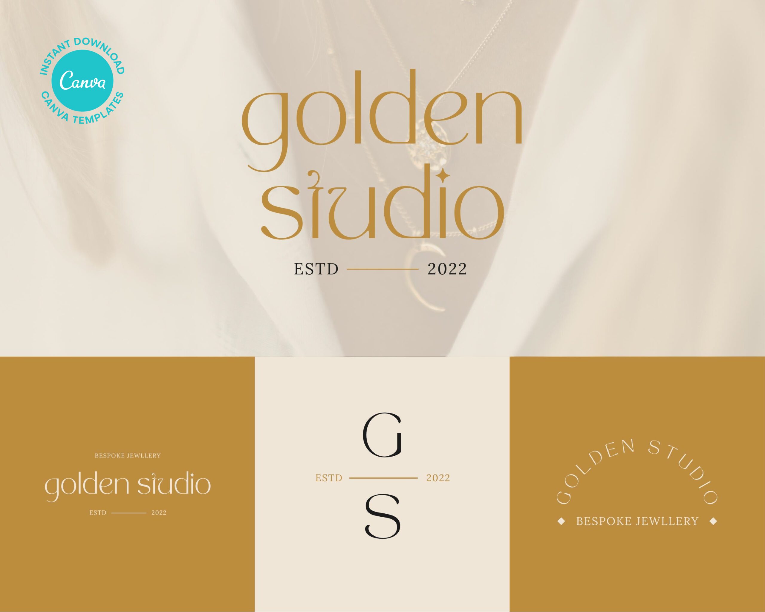 Premade Canva Logo Template - Luxury Shop Logo 1