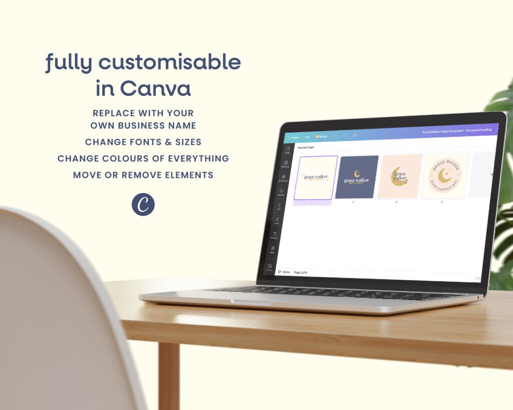 Customisable Canva Logo Template - Sleep Coach Logo 5