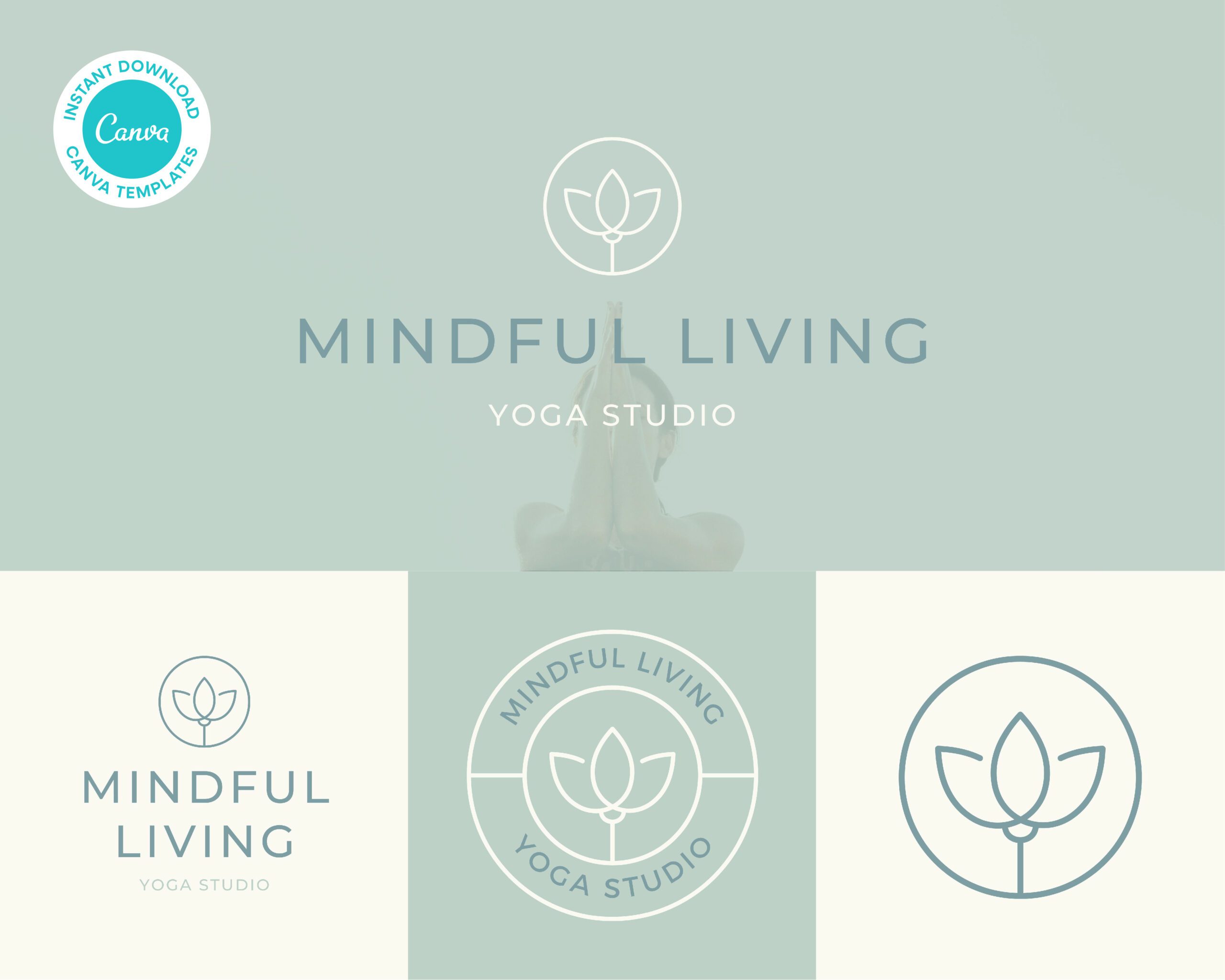 Customisable Canva Logo Template - Yoga Studio Logo 1